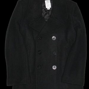 Marinejacke - Wolle schwarz (Pea coat)
