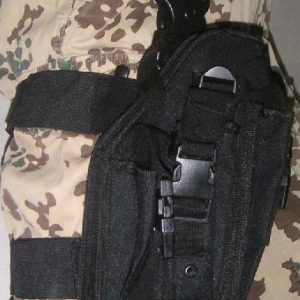 Pistolenbeinholster, schwarz, Bein- und Gürtelbef., rechts