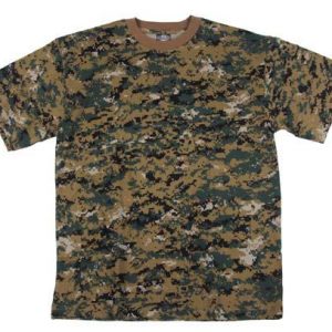 US T-Shirt, halbarm, digital- woodland